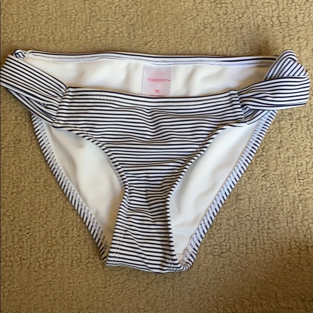 Striped bikini bottoms